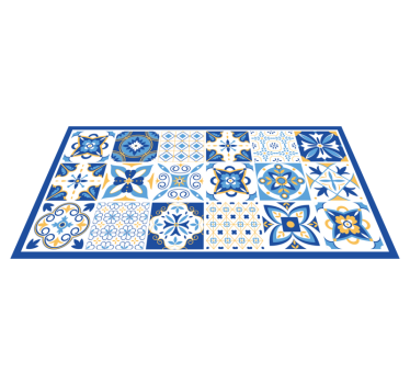 Alfombra vinílica hidráulica inspiración cerámica - TenVinilo