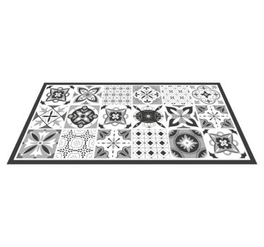 Alfombra vinílica hidráulica conjunto de azulejos estampados - TenVinilo