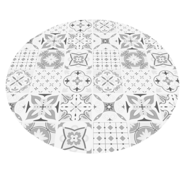 Alfombra vinílica hidráulica mosaico monocromo - TenVinilo