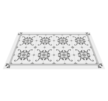 Alfombra vinílica hidráulica simetría ornamental - TenVinilo