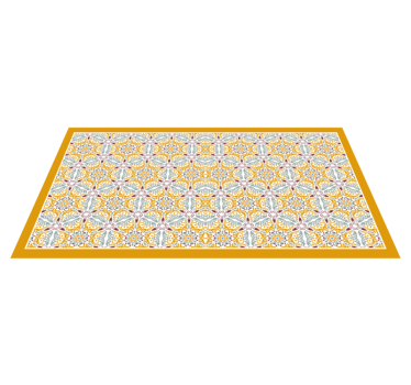 Alfombra vinílica hidráulica patrón de mosaico adornado - TenVinilo