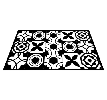 Alfombra vinílica hidráulica patrones contrastantes - TenVinilo