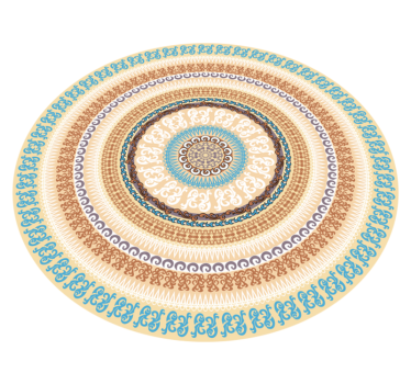 Alfombra vinílica mandala patrón de círculo mandala - TenVinilo