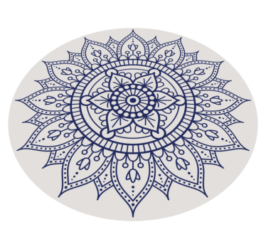 Alfombra vinílica circular mandala para salón - TenVinilo
