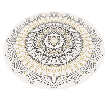 Alfombra vinílica mandala centro de mesa mandala - TenVinilo