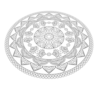 Alfombra vinílica mandala patrón de mandala circular - TenVinilo