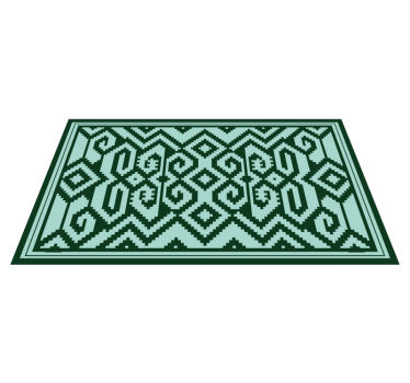 Alfombra vinílica colores verdes mapuche - TenVinilo