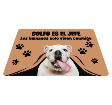 Alfombra vinilo recibidor foto mascota - TenVinilo