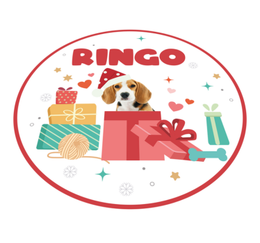 Alfombra vinilo personalizable Navidad mascotas  - TenVinilo