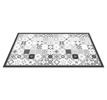 Alfombra vinilo baño azulejos grises trujillo - TenVinilo