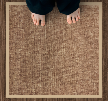 Alfombra de vinilo textura Imitación fibra natural color beige - TenVinilo