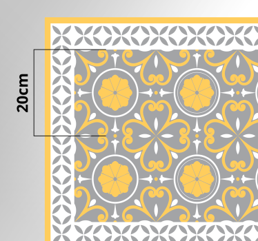 Alfombra hidráulica vinílica Pantone amarillo - TenVinilo