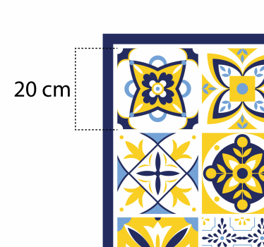 Alfombra vinílica hidráulica conjunto de mosaicos - TenVinilo