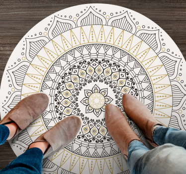Alfombra vinílica mandala centro de mesa mandala - TenVinilo