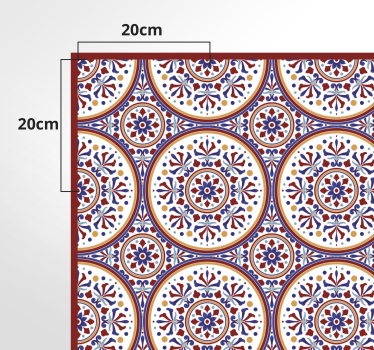 Alfombra vinilo hidráulica azulejos mayólica - TenVinilo