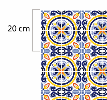 Alfombra vinílica para cocina azulejos de verano - TenVinilo
