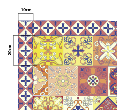 Alfombras vinilo hidráulica azulejos México - TenVinilo