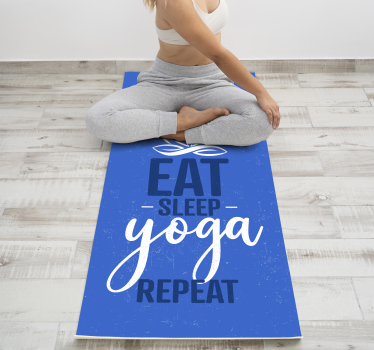 Alfombra de vinilo Comer dormir yoga repetir - TenVinilo