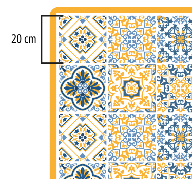 Alfombra vinílica hidráulica arreglos de mosaicos vibrantes - TenVinilo