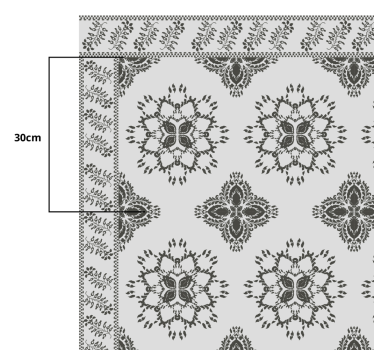 Alfombra vinílica comedor diseño floral vintage - TenVinilo