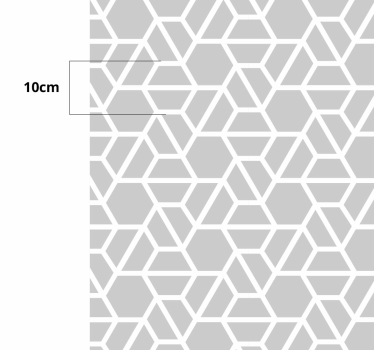Alfombra vinílica comedor geométrica patrón moderno gris - TenVinilo