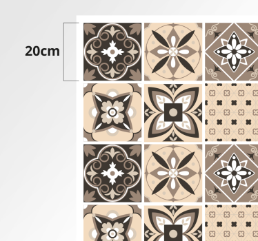 Alfombra vinilo hidráulica patrón de azulejos geométricos - TenVinilo