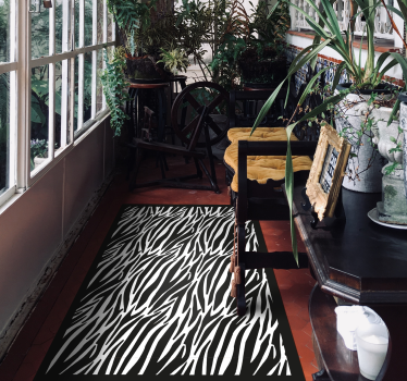 Alfombra de vinilo animal print Efecto cebra - TenVinilo