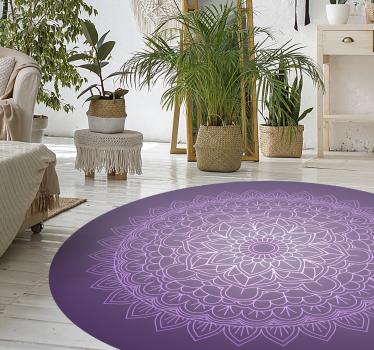 Alfombra de vinilo mandala Mandala morado - TenVinilo