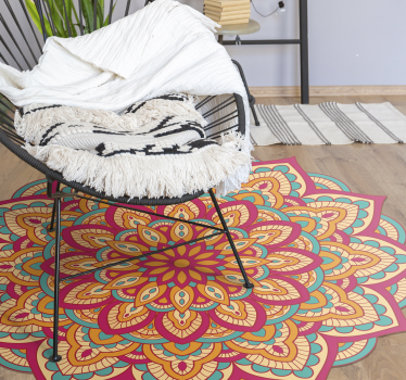 Alfombra vinílica mandala de colores - TenVinilo