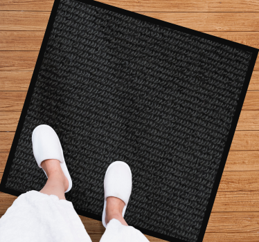 Alfombra de vinilo textura Imitación fibra natural negra - TenVinilo