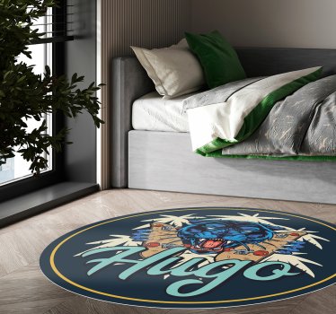 Alfombra de vinilo animal pantera personalizado - TenVinilo