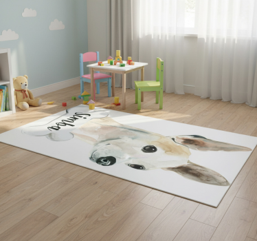 Alfombra vinílica animales perro con nombre - TenVinilo