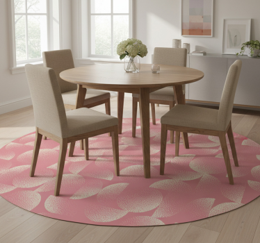 Alfombra vinílica comedor pastel semicírculos - TenVinilo