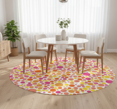 Alfombra vinílica comedor burbujas cálidas - TenVinilo