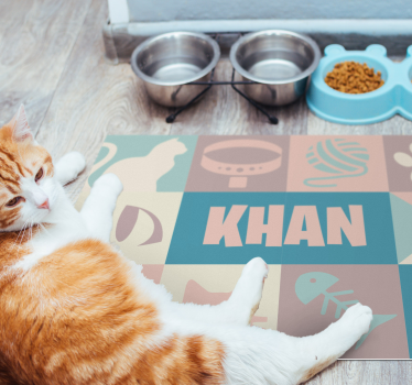 Alfombra vinílica de animales Gatos personalizados - TenVinilo