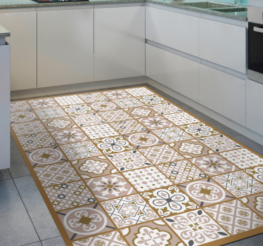 Alfombra vinílica hidráulica acento de piso estampado - TenVinilo