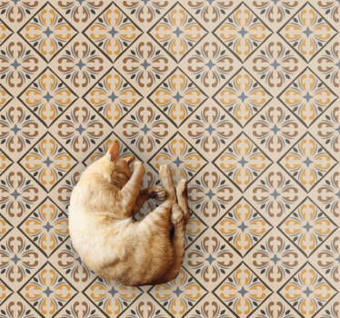 Alfombra vinílica hidráulica azulejos con patrones elegantes - TenVinilo