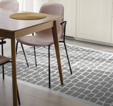Alfombra vinílica hidráulica celosía monocromática - TenVinilo