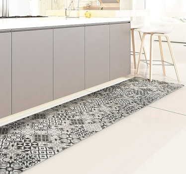 Alfombra vinílica hidráulica crearreda gris - TenVinilo
