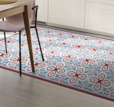 Alfombra vinílica hidráulica inspiración floral - TenVinilo