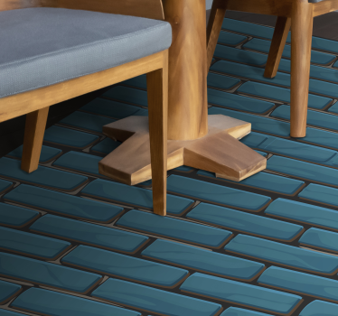 Alfombra vinílica hidráulica modelado de ladrillo - TenVinilo