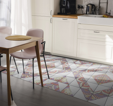Alfombra vinílica hidráulica mosaico mandala - TenVinilo