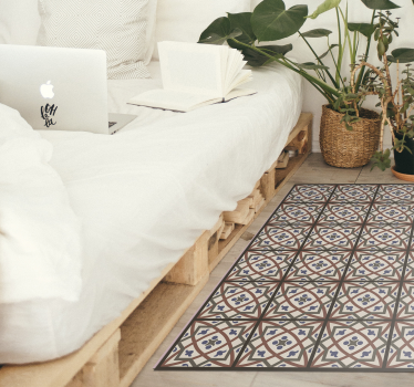 Alfombra vinílica hidráulica patrón mediterráneo - TenVinilo