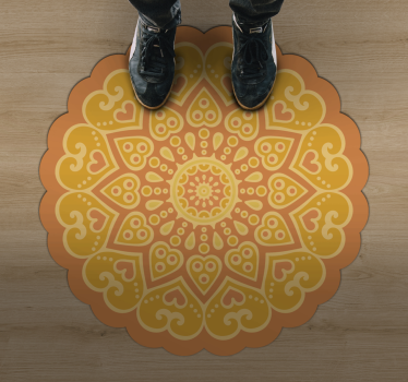 Alfombra vinílica mandala acento de piso mandala - TenVinilo