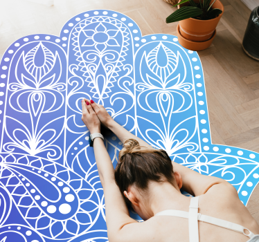 Alfombra vinílica mandala decoración inspirada en mandalas - TenVinilo