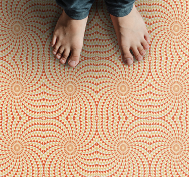 Alfombra vinílica mandala detalle de patrón mandala - TenVinilo