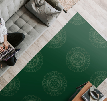 Alfombra vinílica mandala diseño con motivo de mandala - TenVinilo