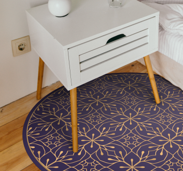 Alfombra vinílica mandala elegancia floral - TenVinilo