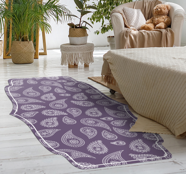 Alfombra vinílica mandala motivo de mandala paisley - TenVinilo
