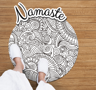Alfombra pvc mandala namaste - TenVinilo